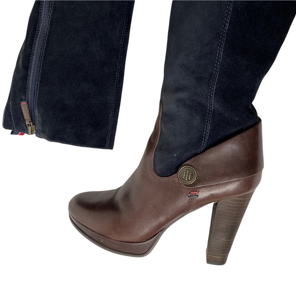 NWOT Tommy Hilfiger Megan Suede Leather Riding Equestrian Boots Size 8.5 - Picture 3 of 12